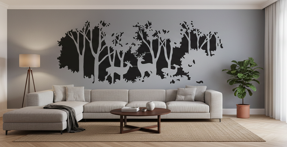 Deer in Forest Stencil