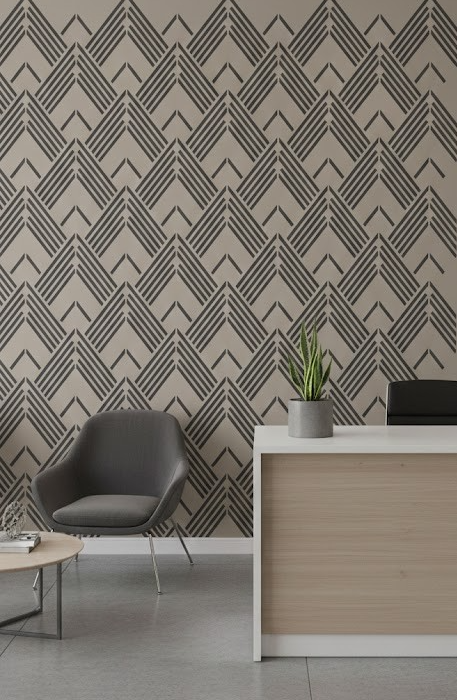 Geometric Chevron Pattern Stencil - Image 3
