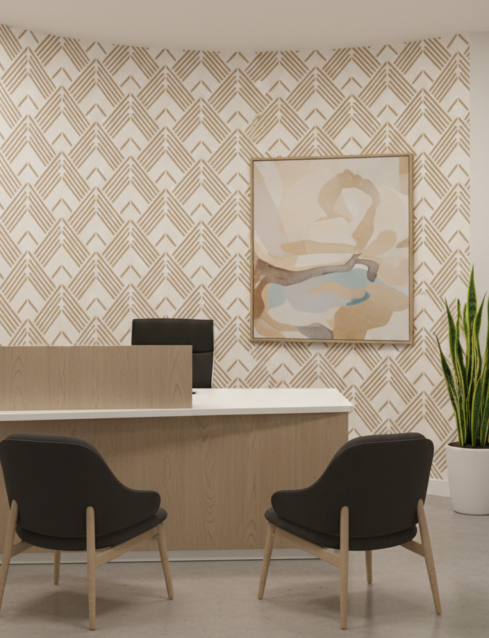 Geometric Chevron Pattern Stencil - Image 4