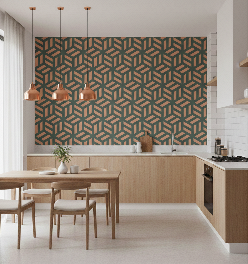 Geometric Cube Pattern Stencil - Image 3