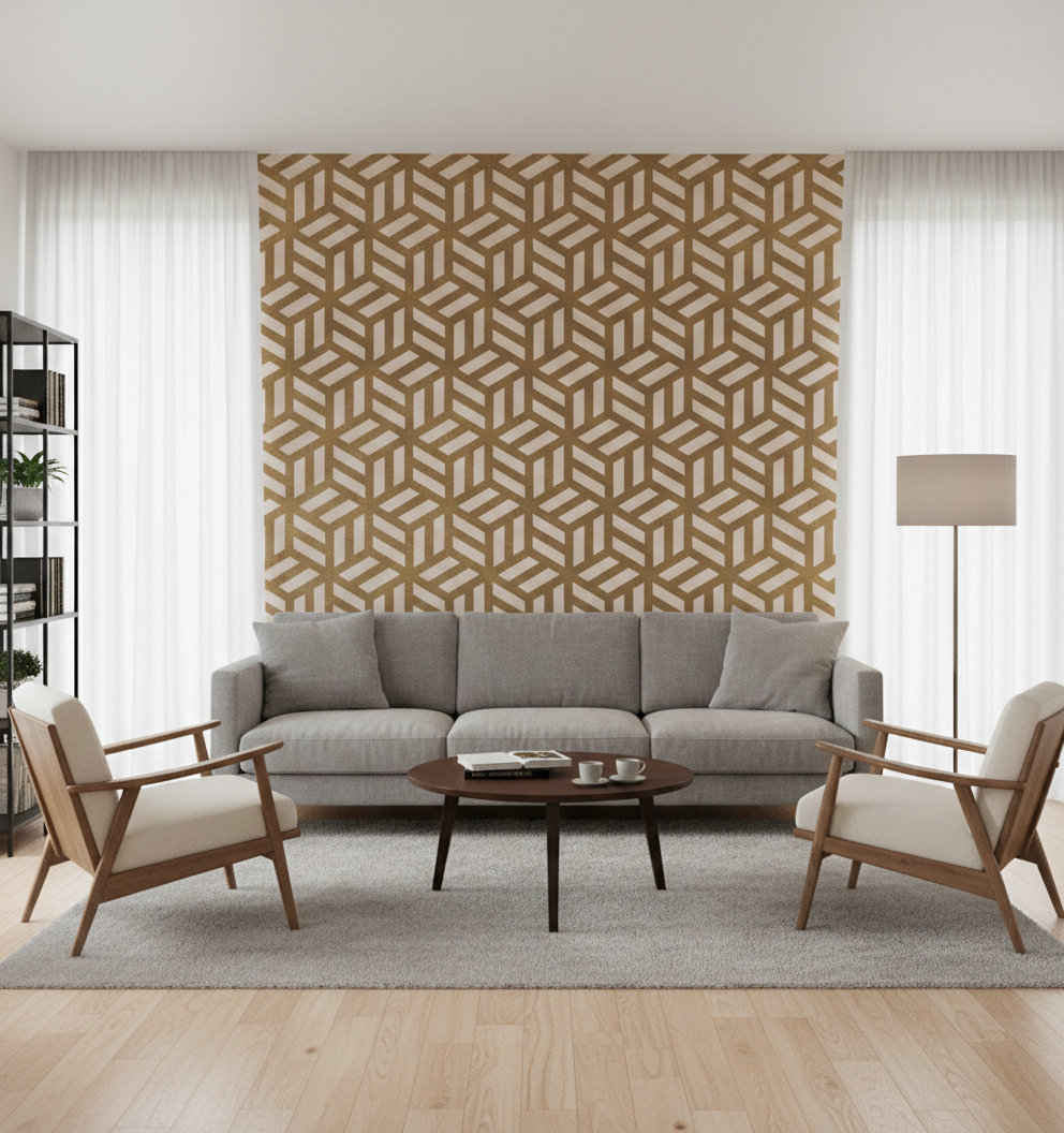 Geometric Cube Pattern Stencil - Image 1