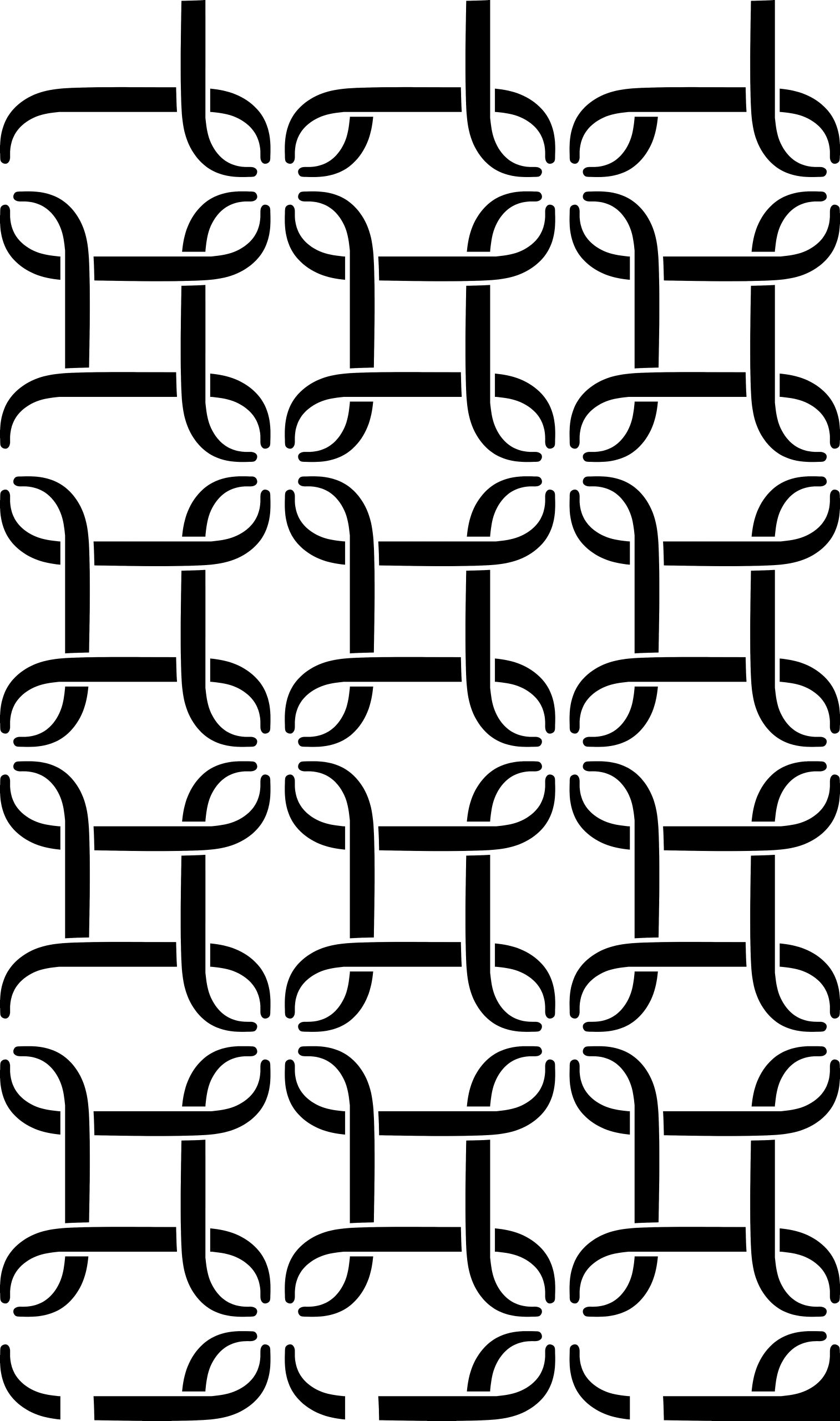 Geometric Flower Link Stencil