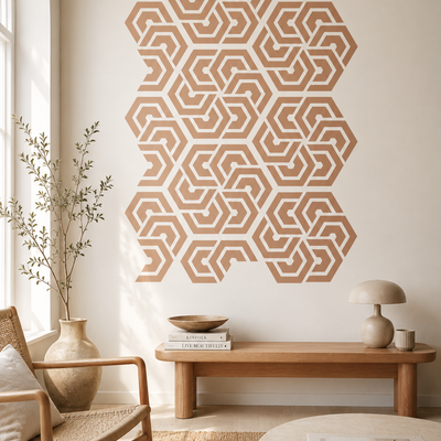 Geometrikus Csavart Hatszög Sablon