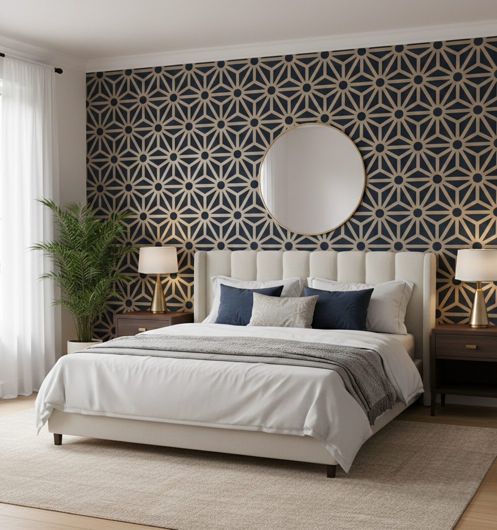 Geometric Star Pattern Stencil - Image 2