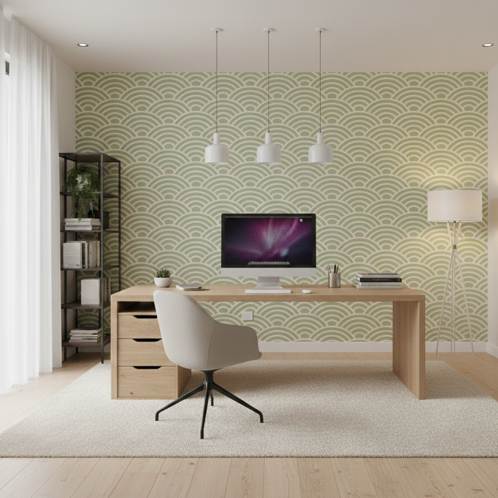 Geometric Wave Pattern Stencil - Image 2