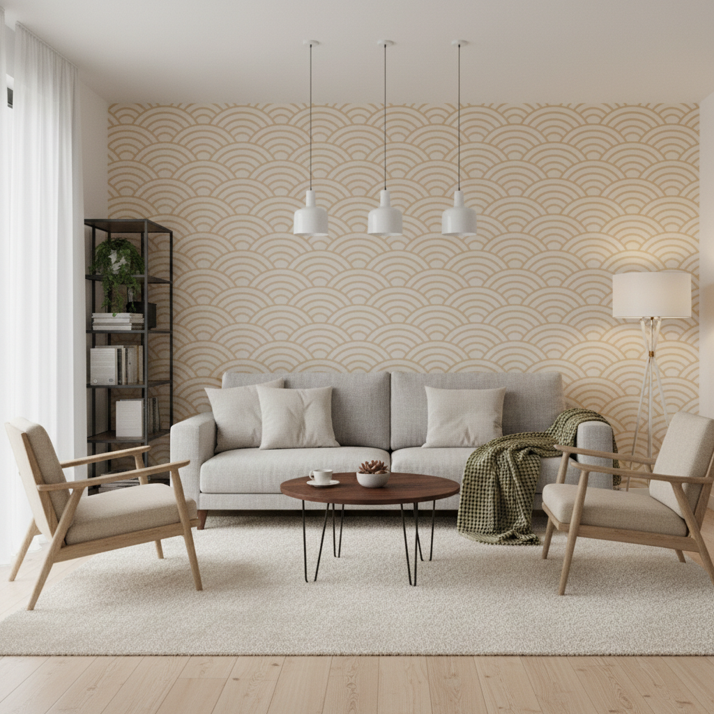 Geometric Wave Pattern Stencil - Image 3