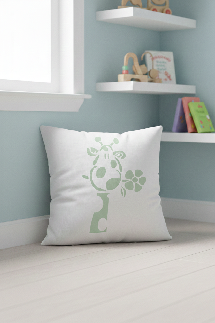 Giraffe with Flower Stencil - Image 2