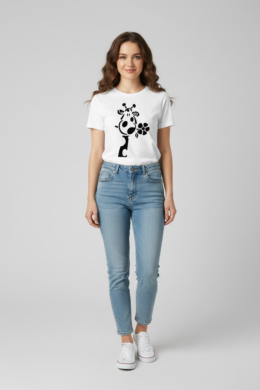 Giraffe with Flower Stencil - Image 3