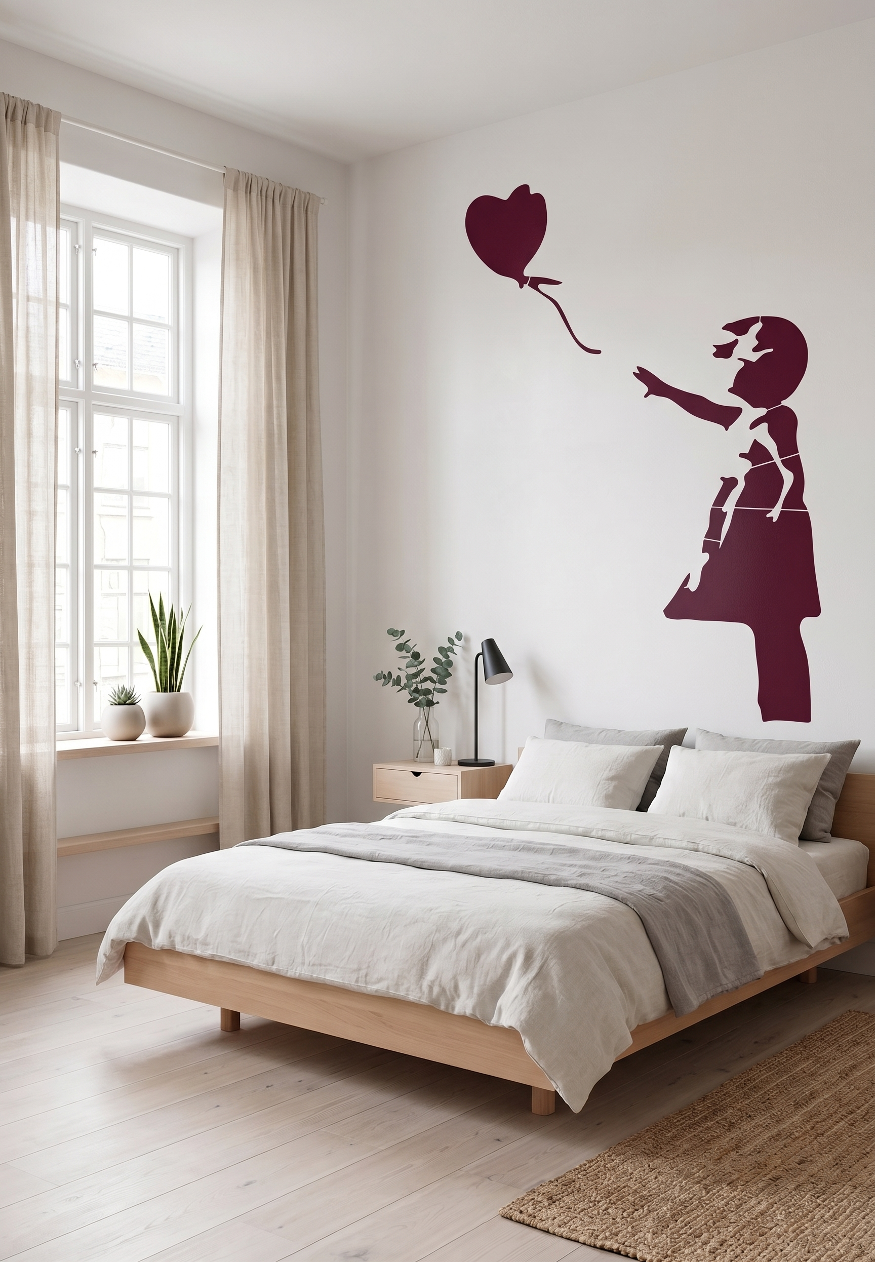 Girl with Balloon Banksy-Style Stencil - Image 3