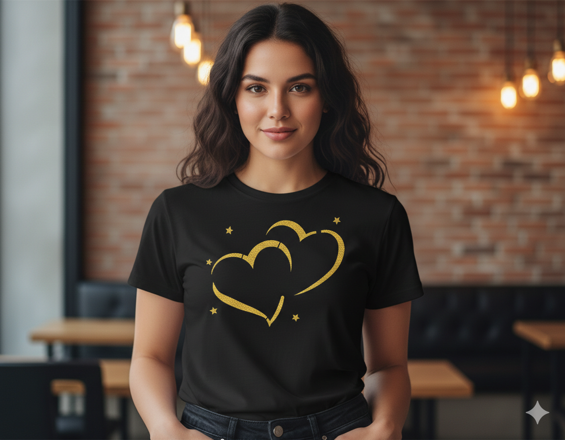 Double Heart Stencil - Image 3