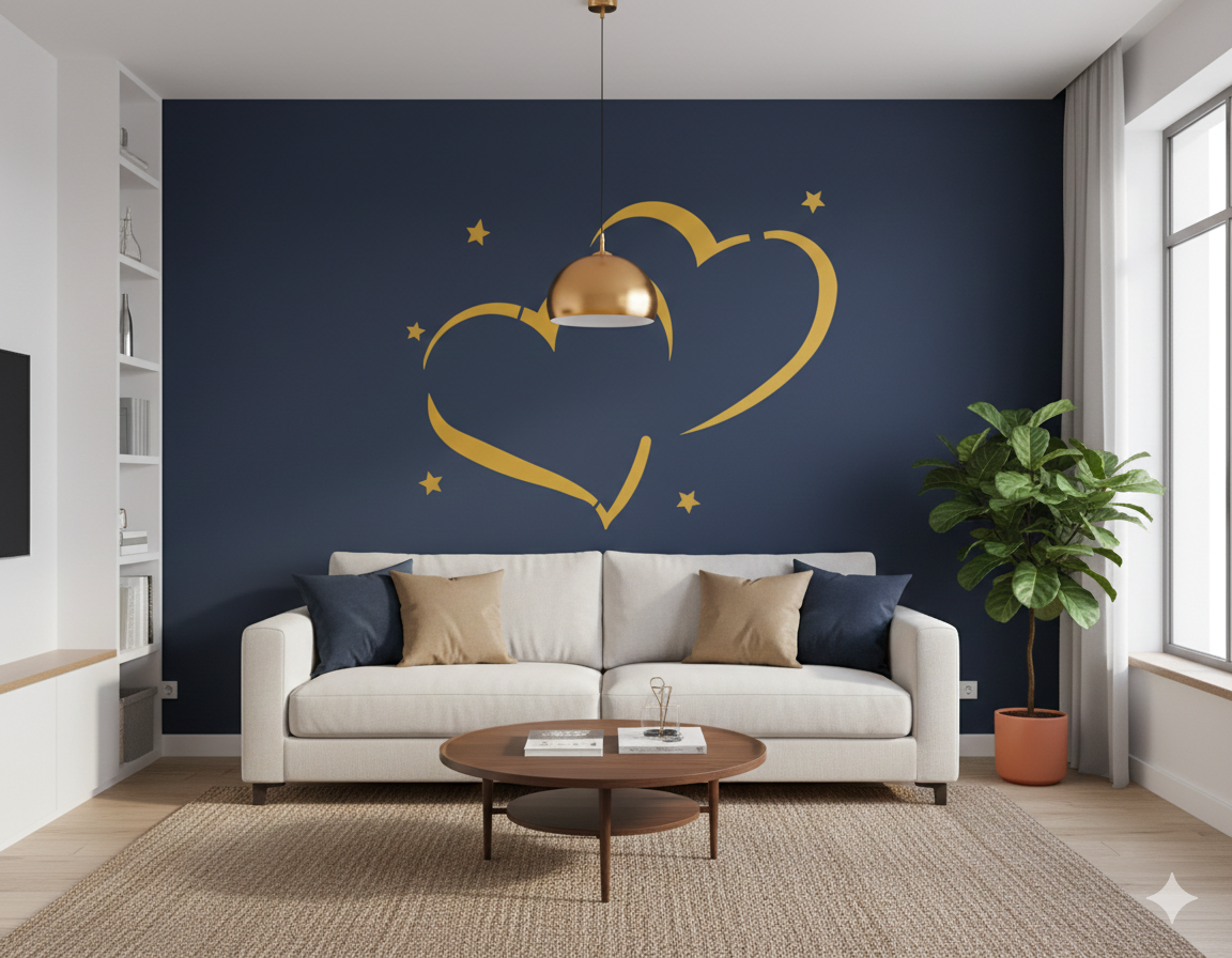 Double Heart Stencil - Image 2