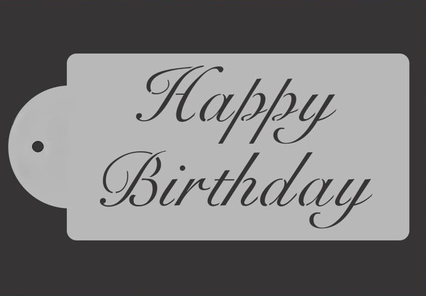 happy birthday cake stencil text for decorating cakes with lettering