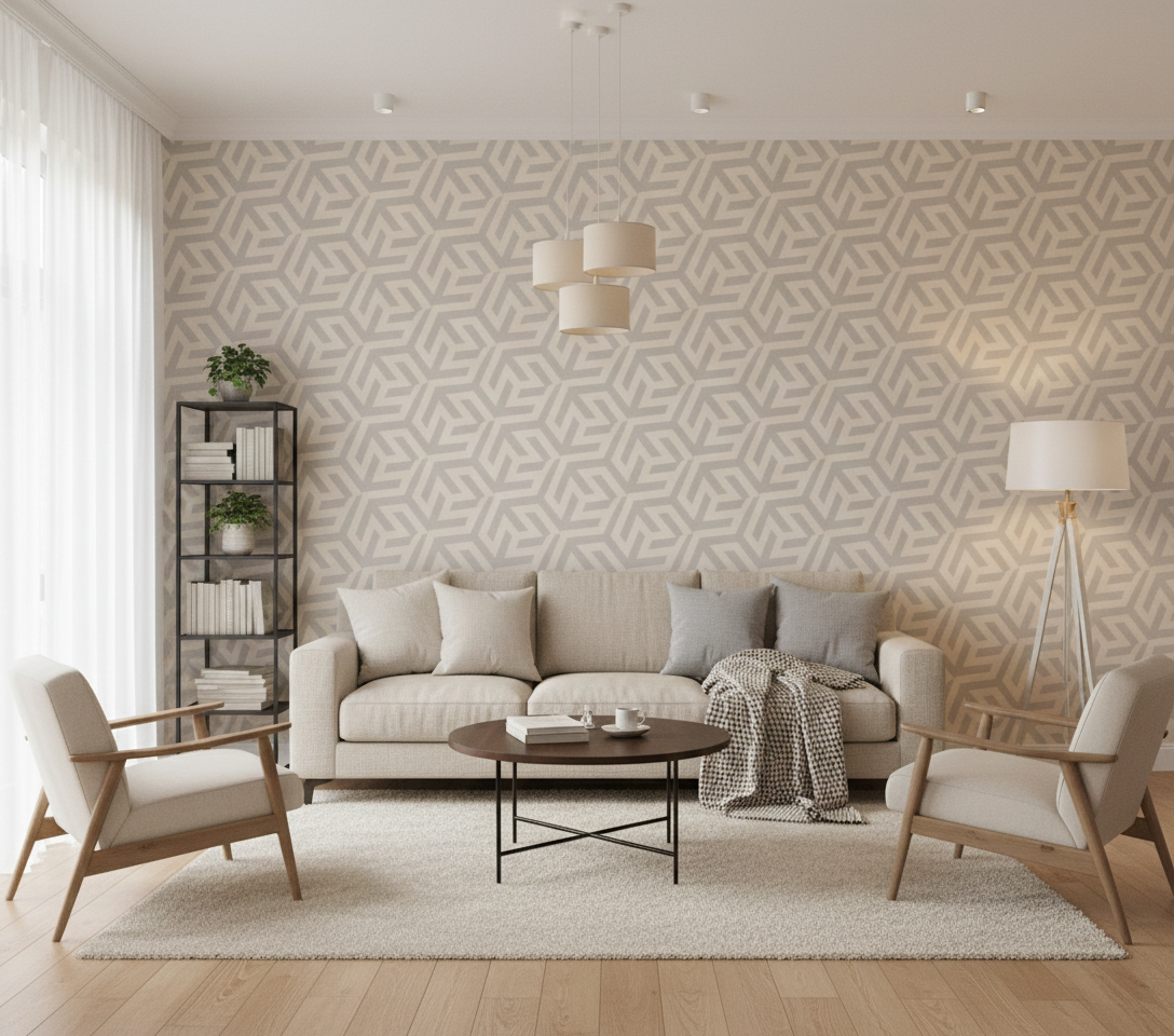 Interlocking Arrows Pattern Stencil - Image 1