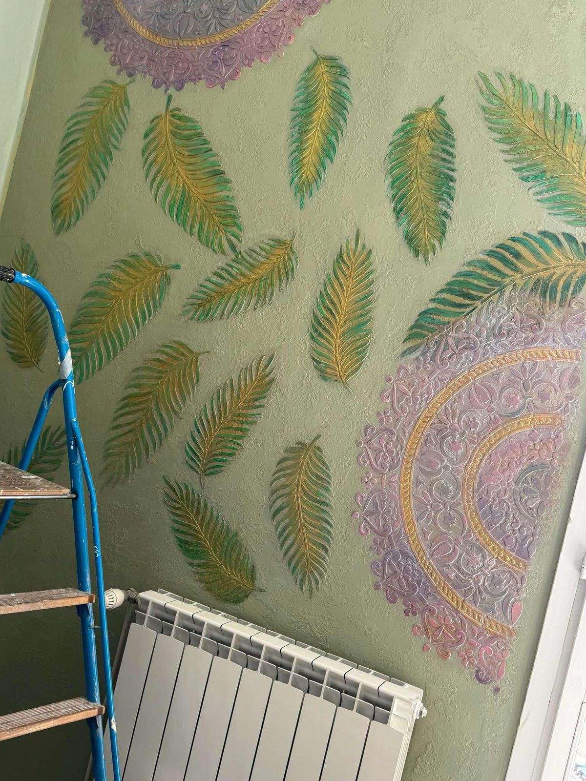 Tropical Palm Leaf Stencil