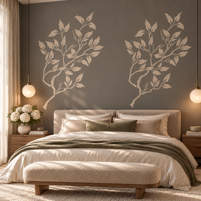Leafy Branch Stencil