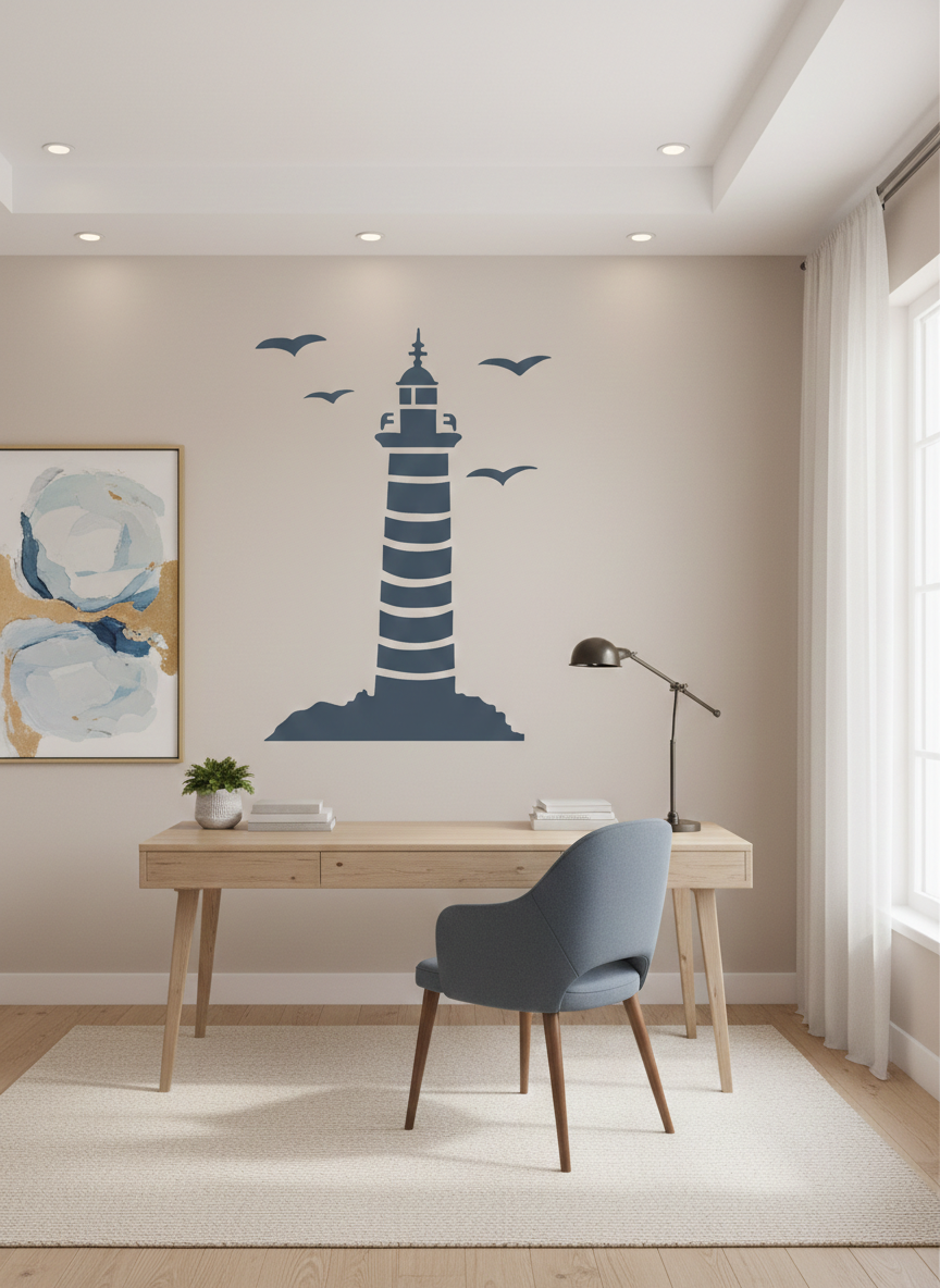 Seaside Lighthouse Stencil - Image 1