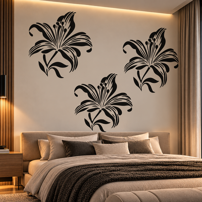 Lily Flower Stencil