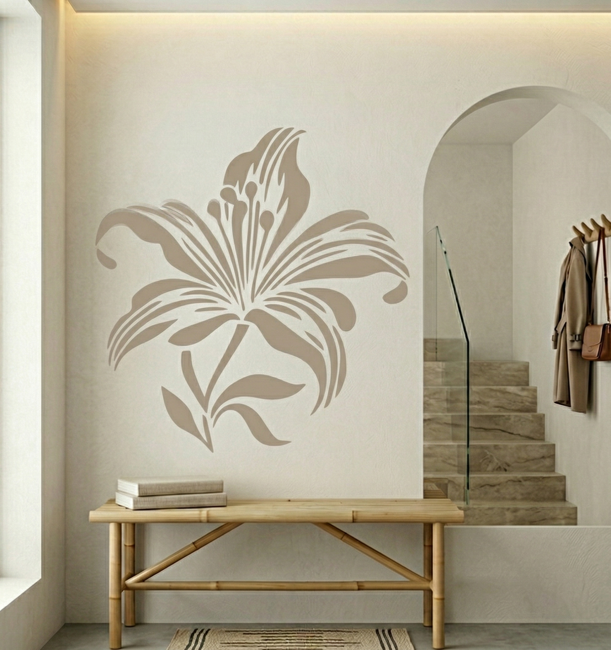 Lily Flower Stencil