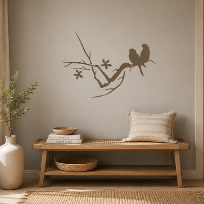 Pochoir Oiseaux Amoureux