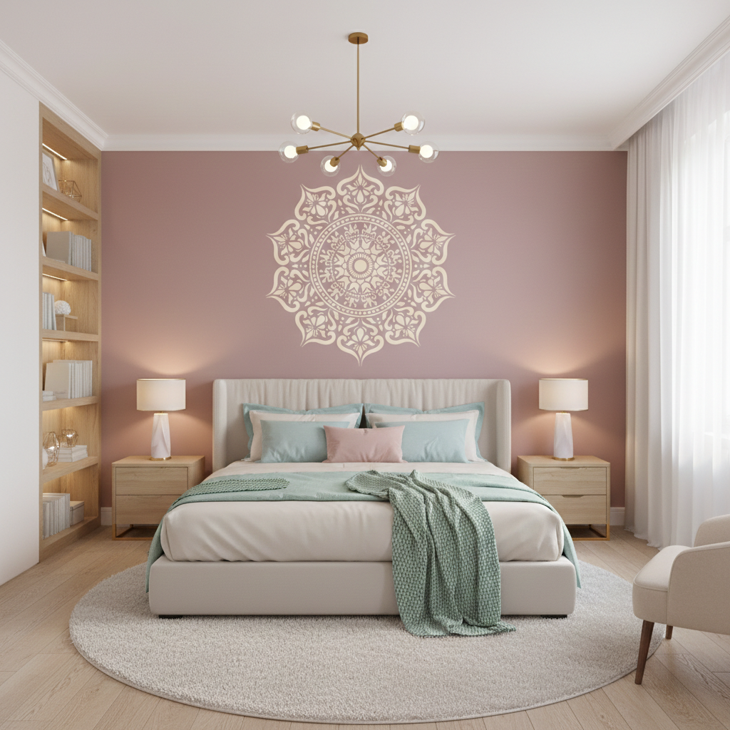 Lotus Bloom Mandala Stencil - Image 3