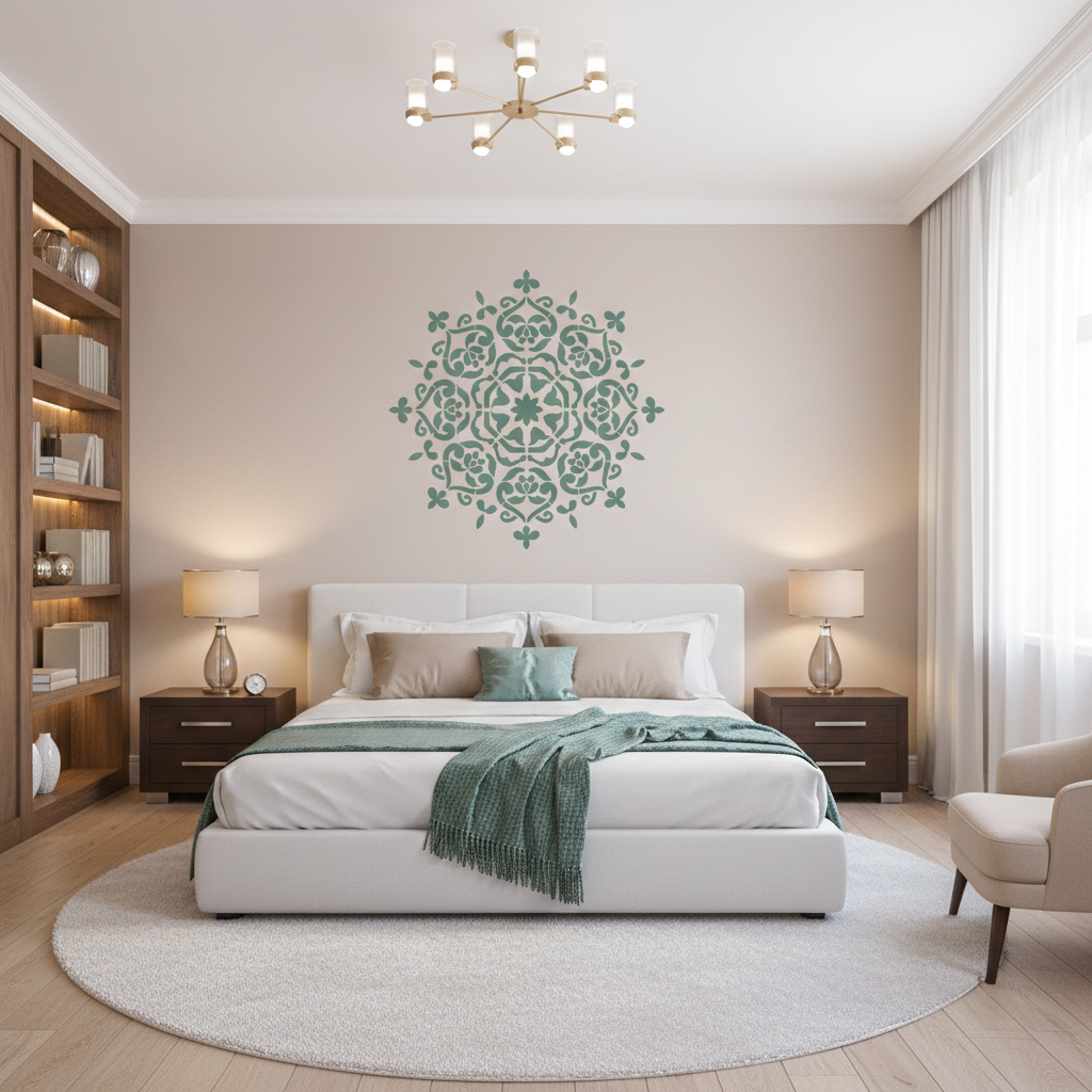 Floral Heart Mandala Stencil - Image 3