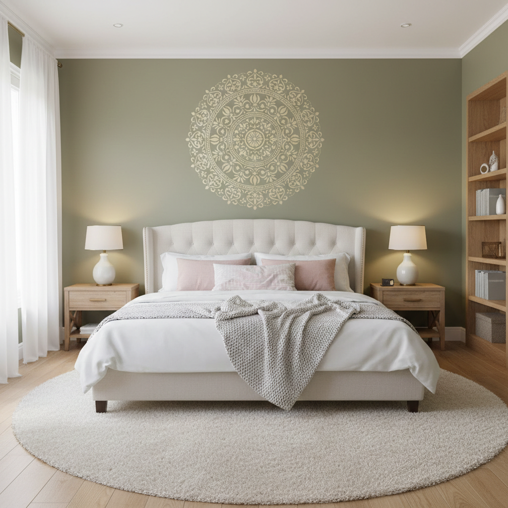 Intricate Floral Mandala Stencil - Image 5