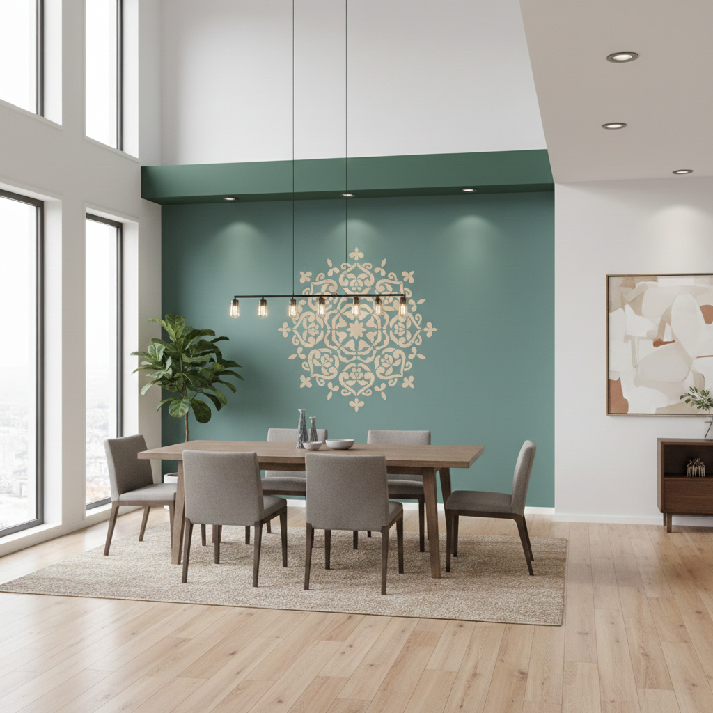 Floral Heart Mandala Stencil - Image 2