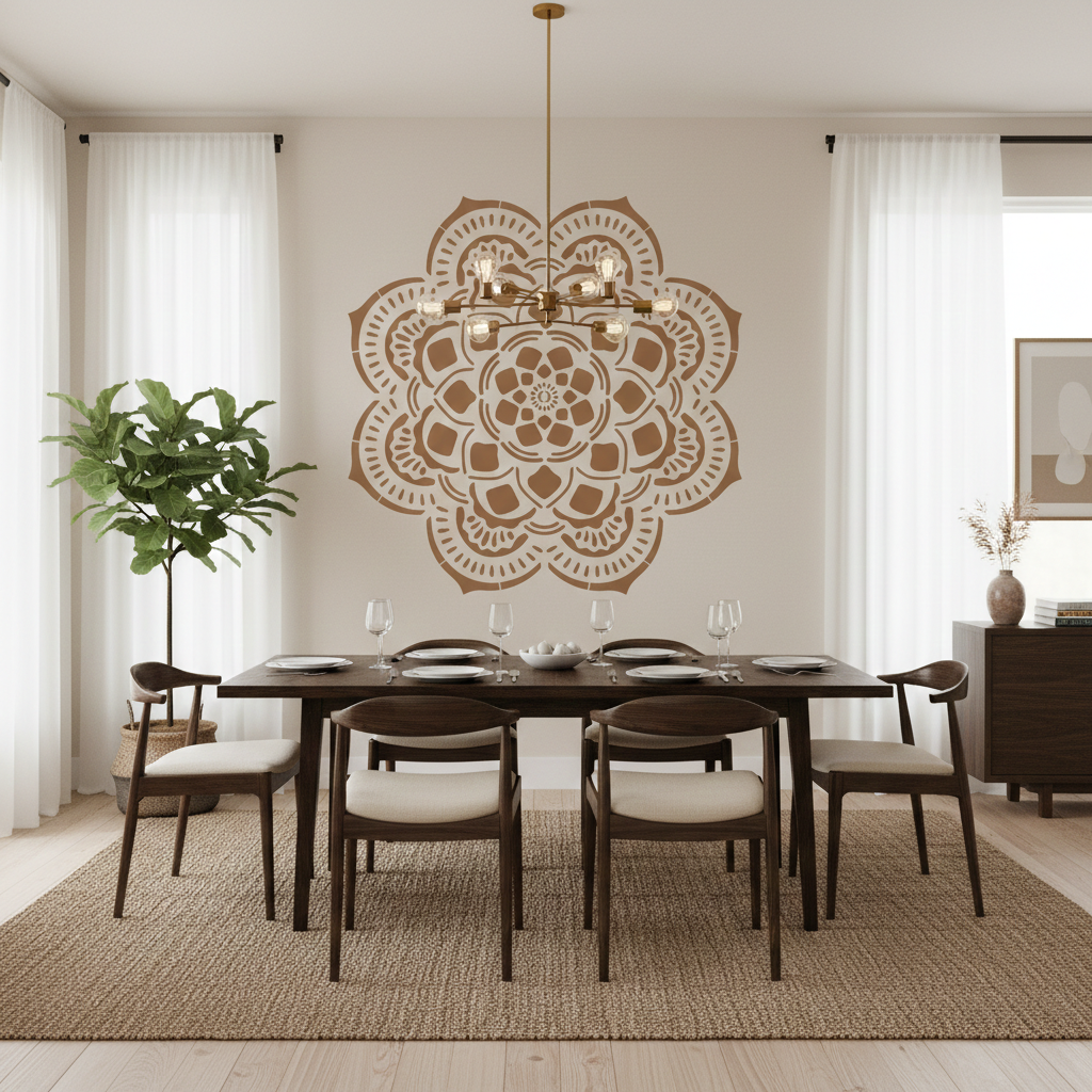 Layered Lotus Mandala Stencil - Image 2