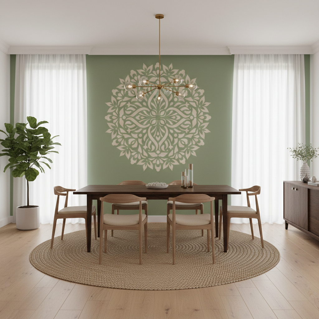 Blooming Mandala Stencil - Image 1