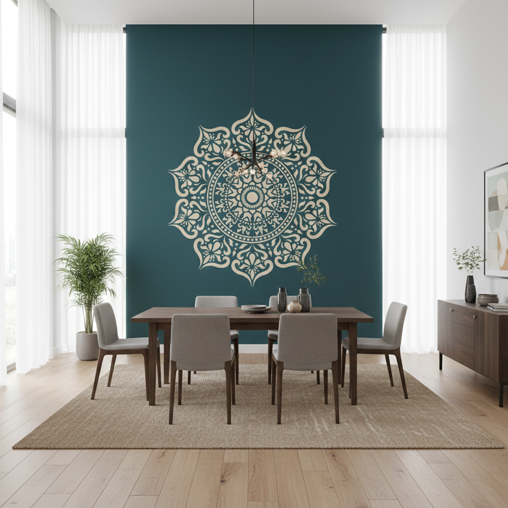 Šablona Mandala Lotus Bloom - Image 2