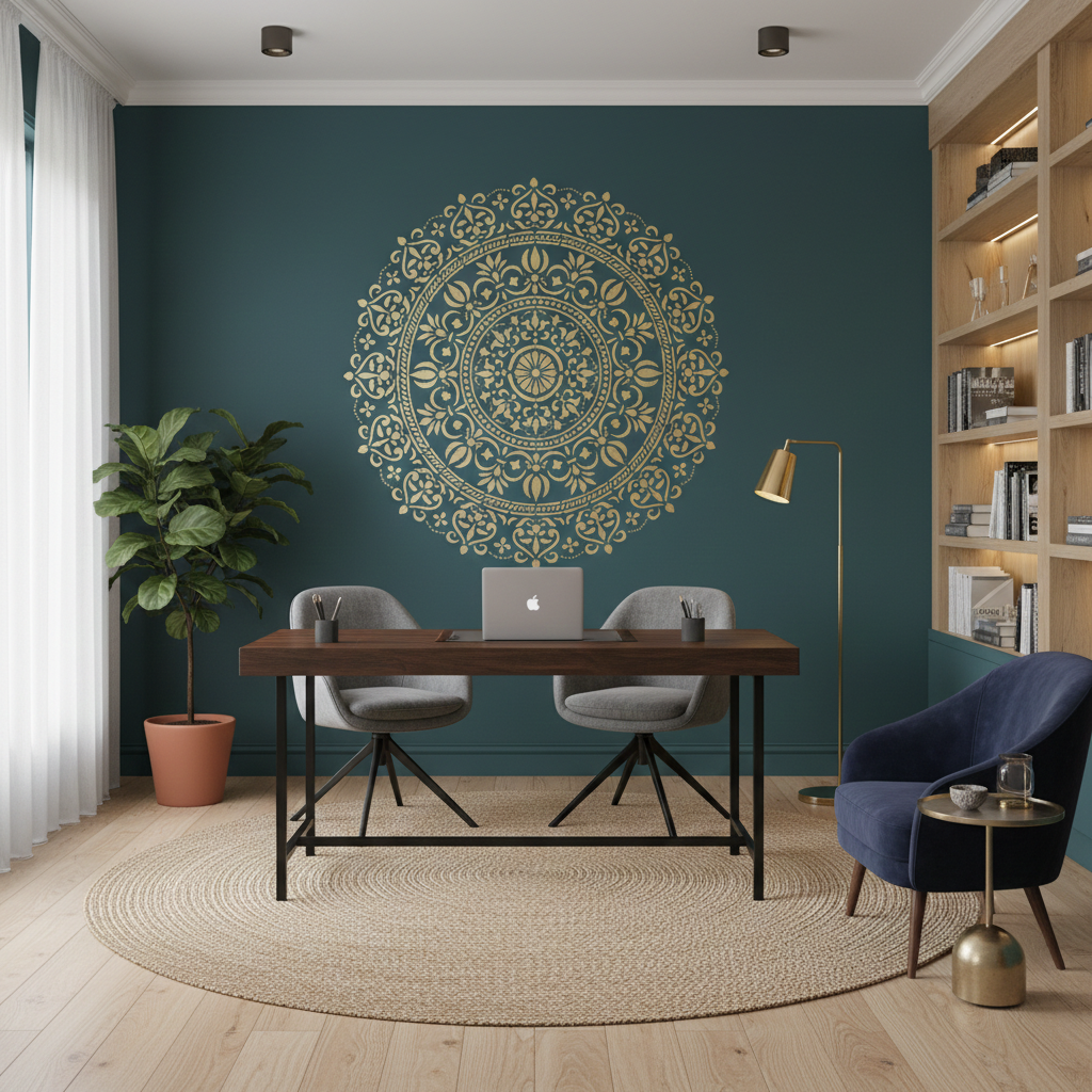 Intricate Floral Mandala Stencil - Image 3
