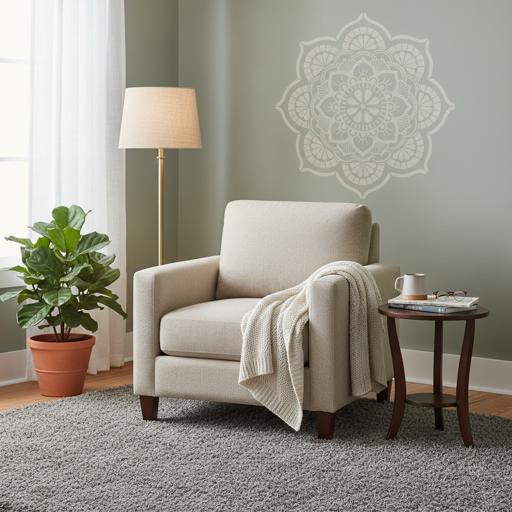 Floral Harmony Mandala Stencil - Image 2