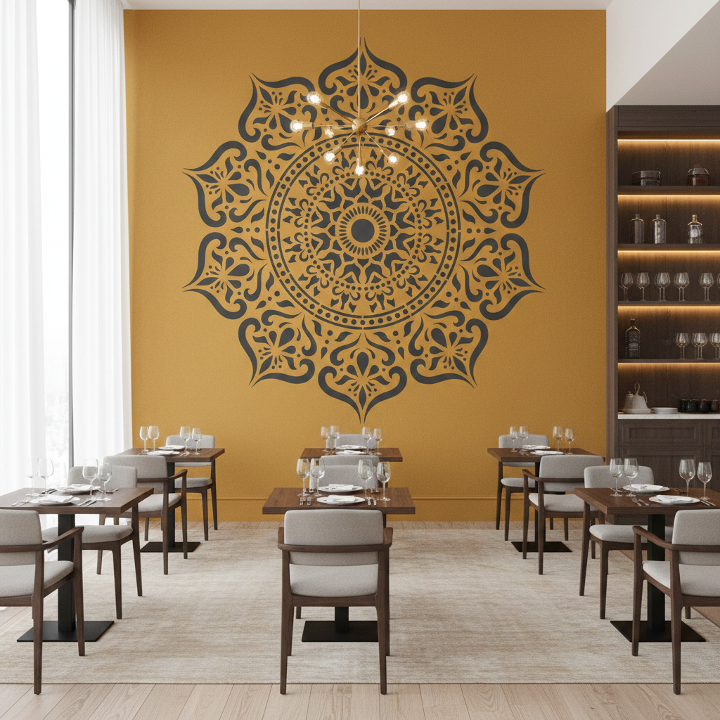 Lotus Bloom Mandala Stencil - Image 4