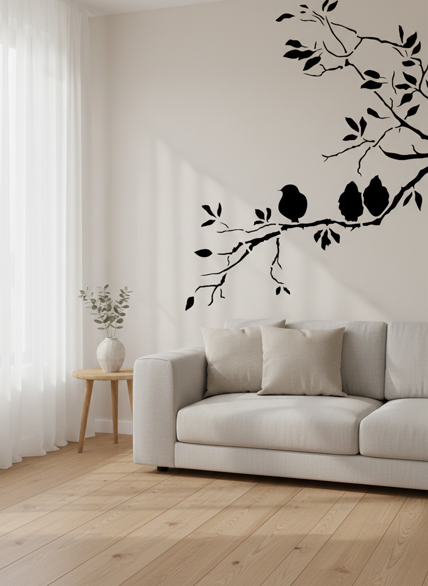 Bird Family Stencil - Image 3