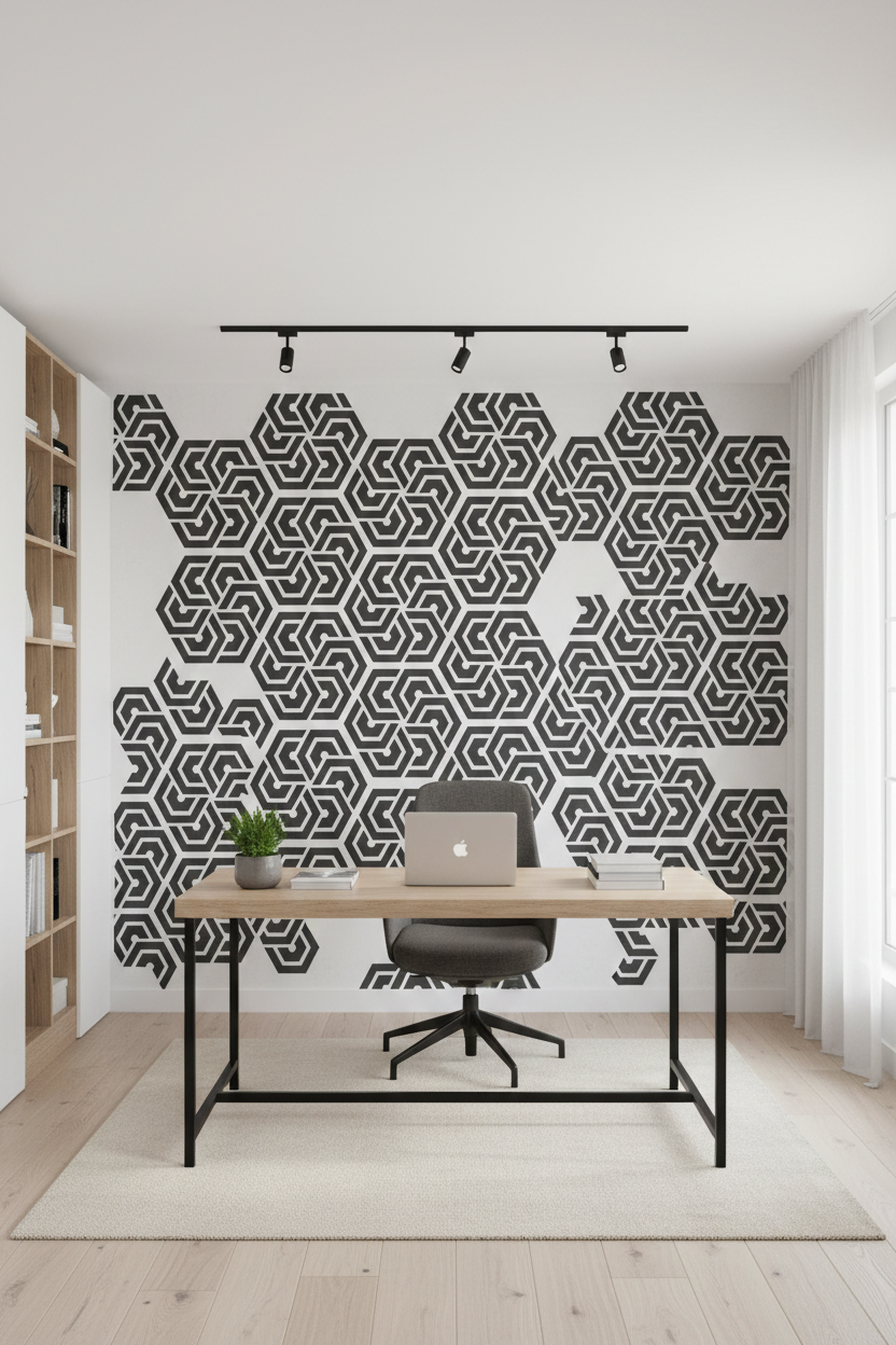 Geometric Hexagon Stencil - Image 2