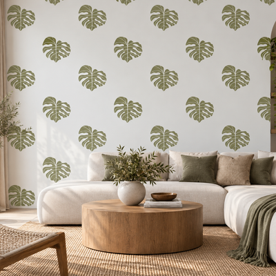 Monstera-Blätter Schablone