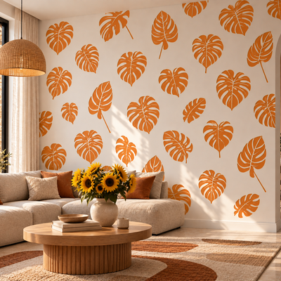 Monstera Leaves Stencil Set