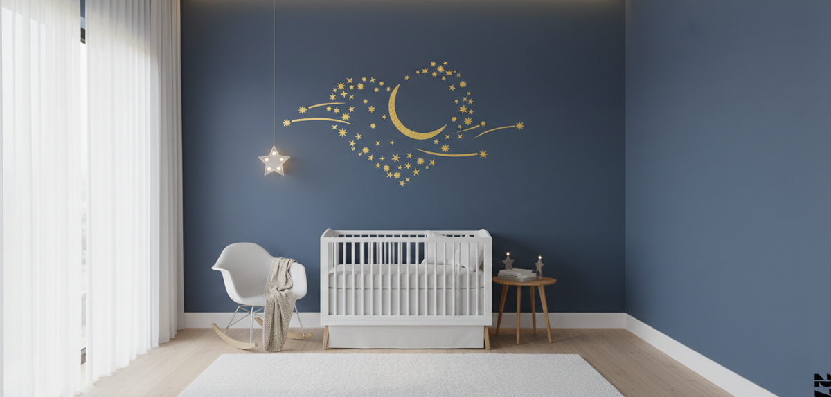 Moon and Stars Stencil - Image 1