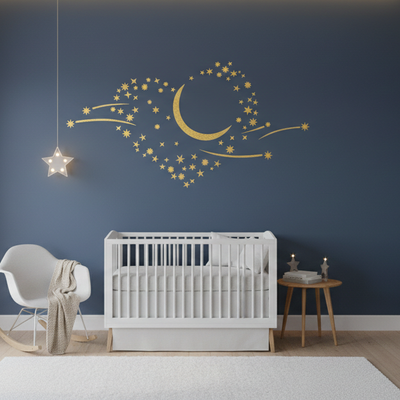 Estêncil de Lua e Estrelas