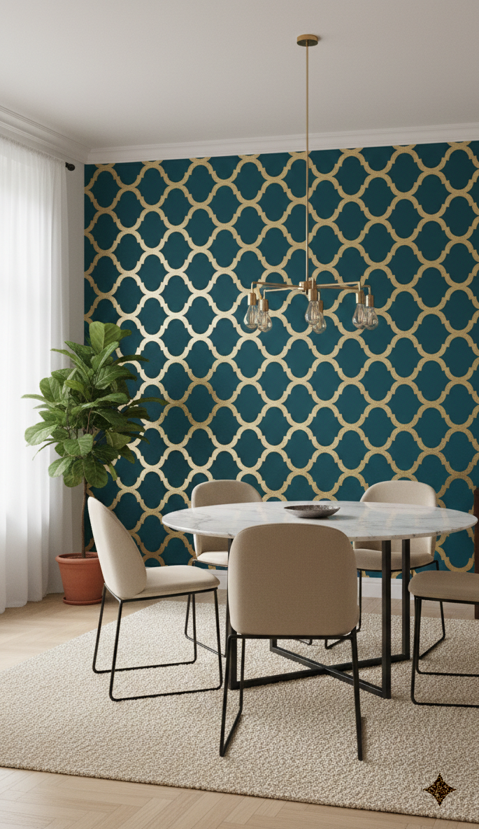 Moroccan Trellis Pattern Stencil