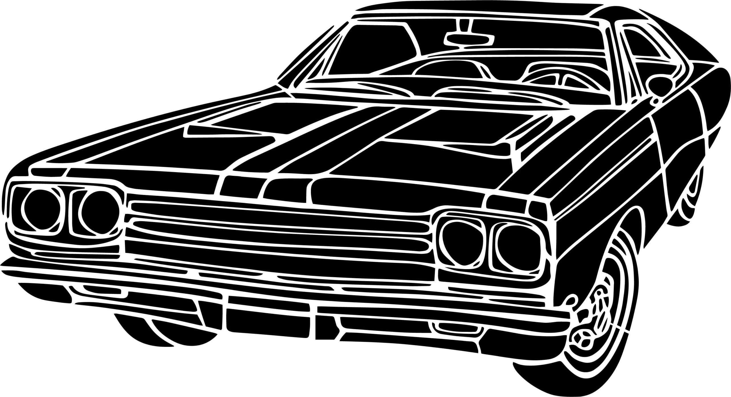 Muscle Car Stencil