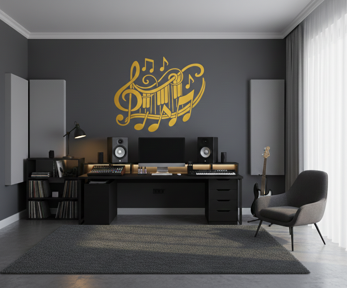 Musical Notes Stencil - Image 1