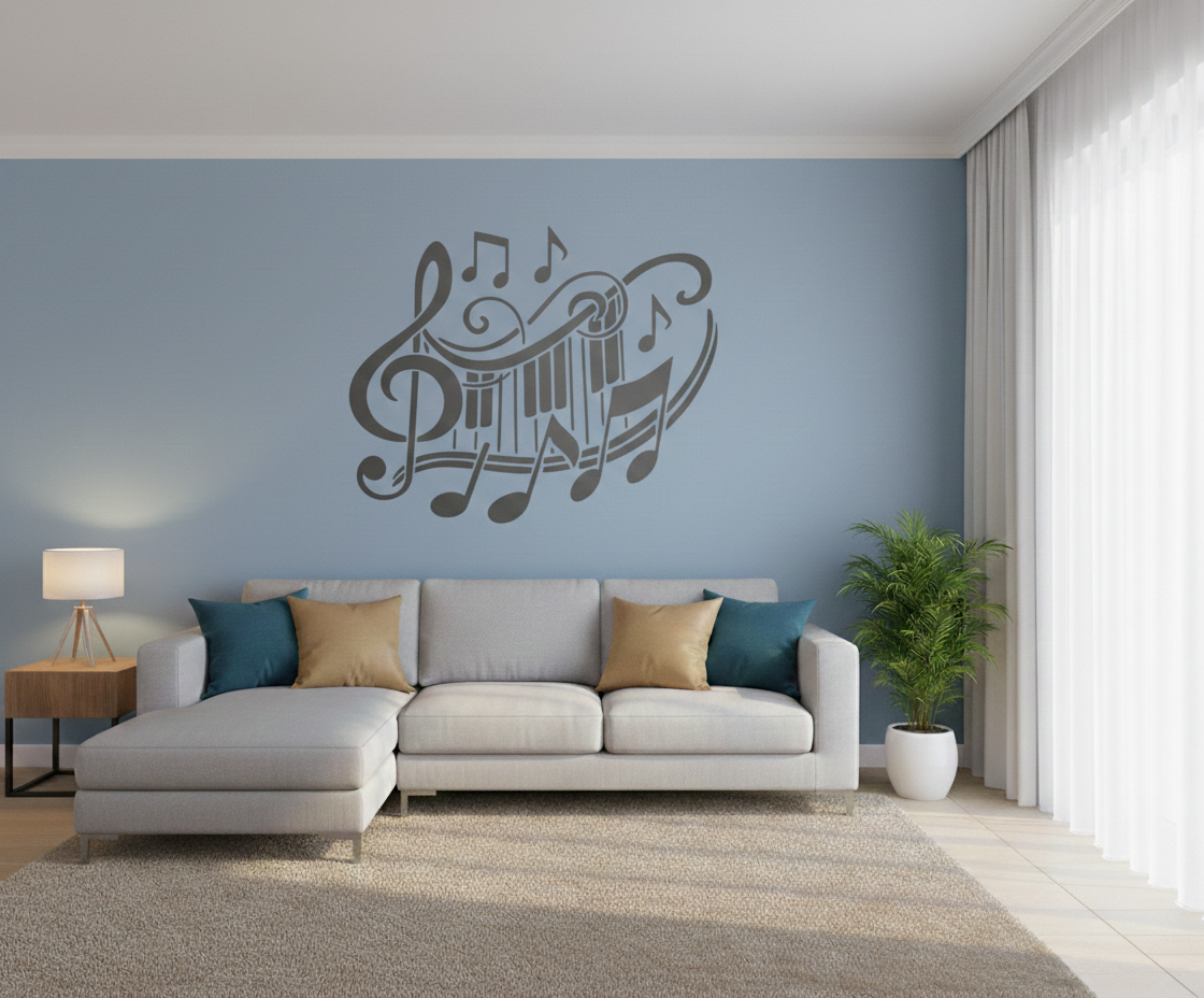 Musical Notes Stencil - Image 2