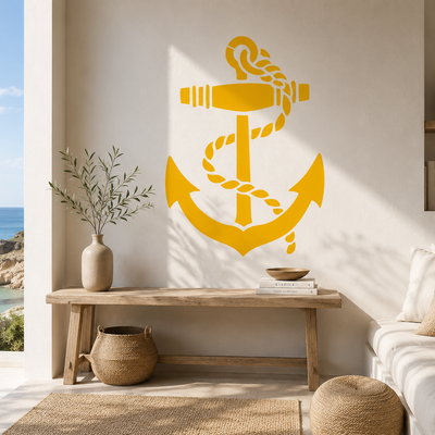 Nautical Rope Anchor Stencil