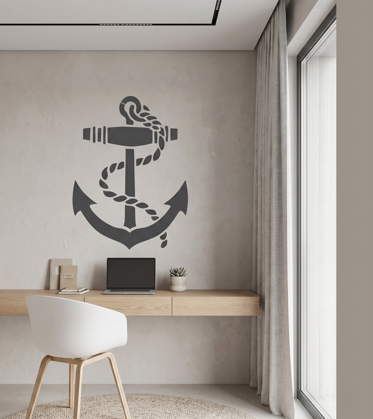 Nautical Rope Anchor Stencil - Image 3
