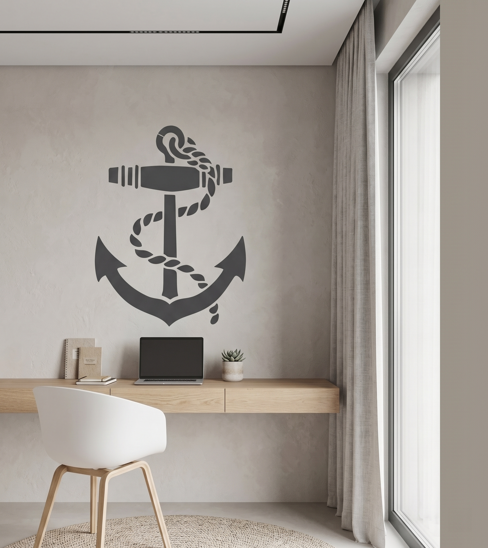 Nautical Rope Anchor Stencil - Image 2
