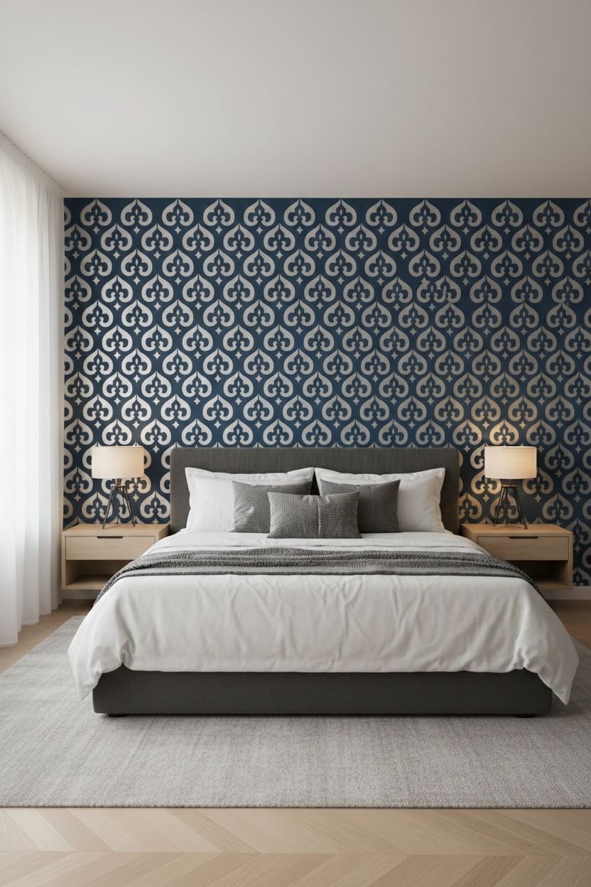 Ornamental Drop Pattern Stencil - Image 2