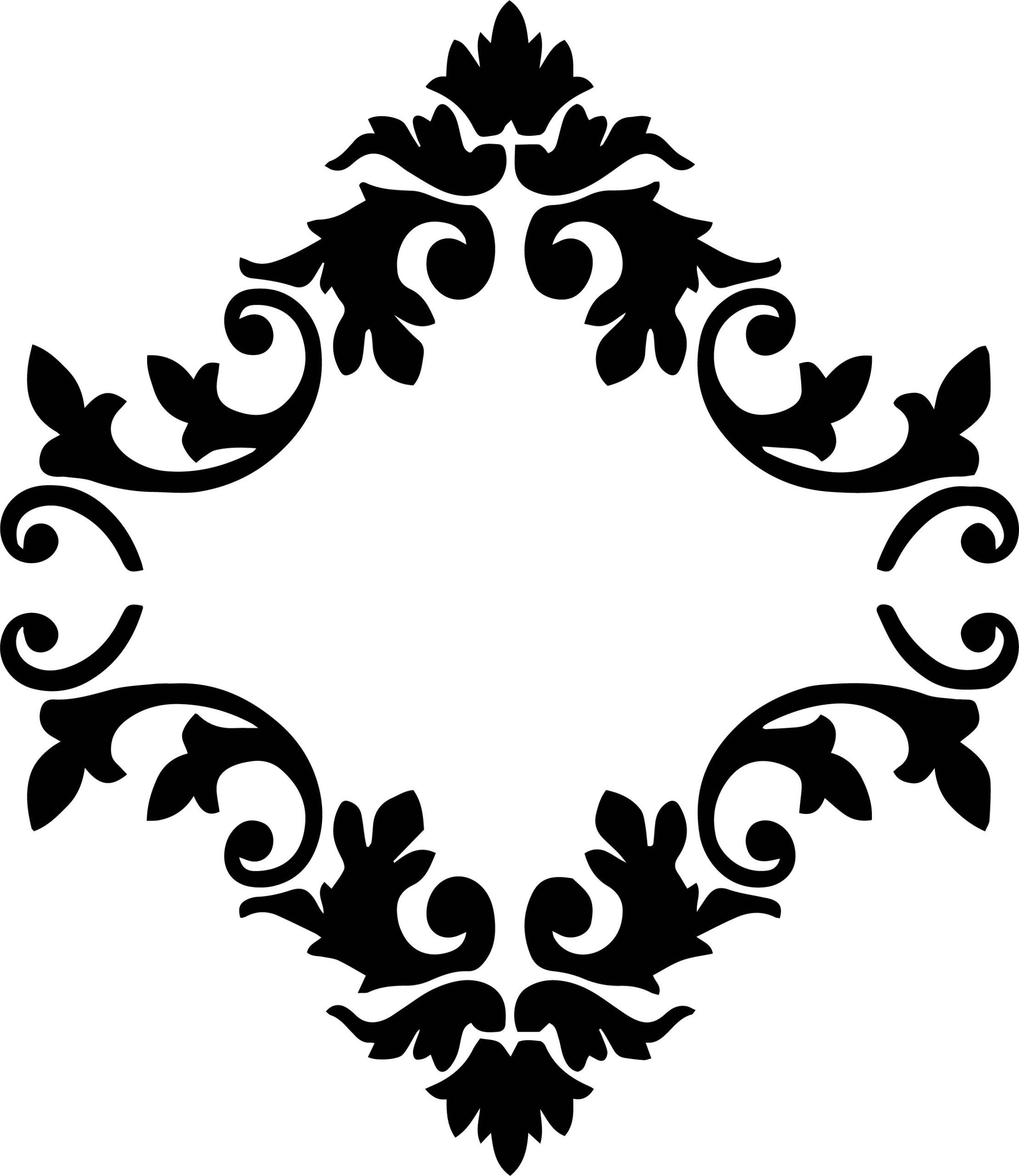 Ornamental Frame Stencil