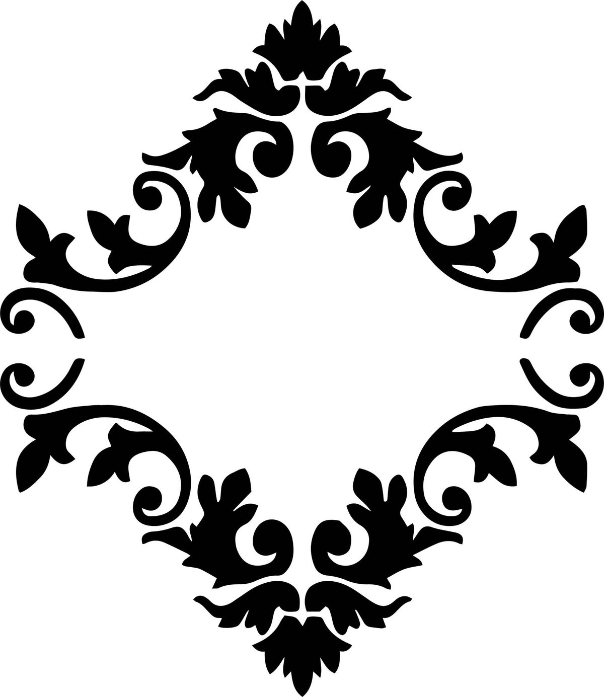 Ornamental Frame Stencil