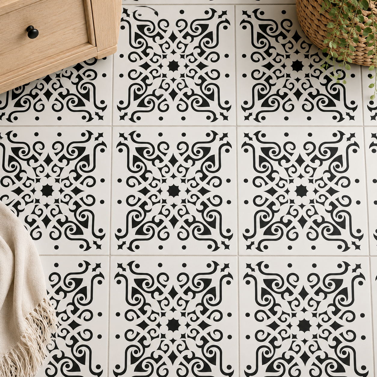 Ornamental Tile Stencil - Image 2
